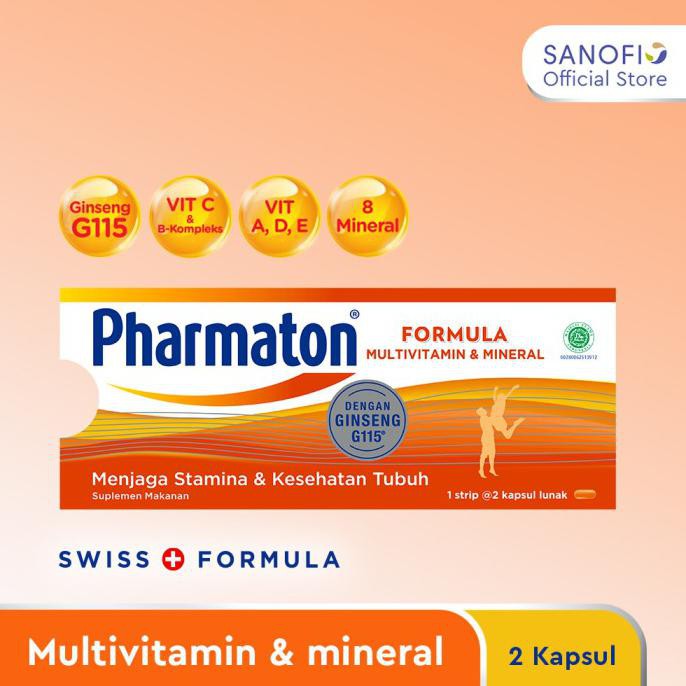 Jual Pharmaton Formula 2s Multivitamin Jaga Stamina dan Kesehatan
