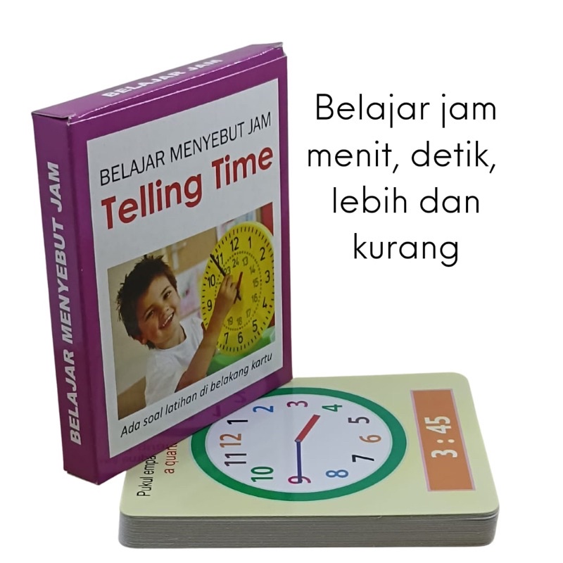 Jual Flash card belajar jam | Shopee Indonesia