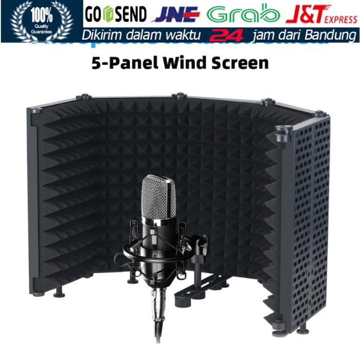 Jual PORTABLE VOCAL BOOTH MICROPHONE PEREDAM SUARA MIC ISOLATION SHIELD