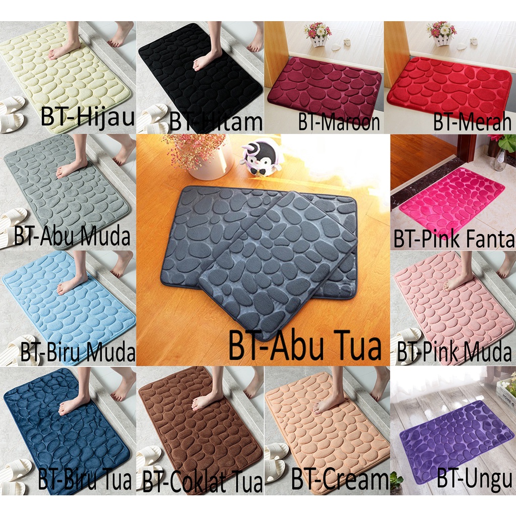 Jual Keset Kaki Anti Slip Motif Batu & Love Kode BL / BT Bahan Memory ...