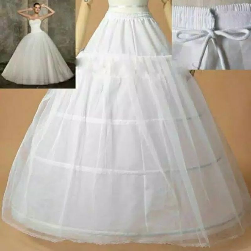 Jual PLAT GRADE A Petticoat kawat gaun RING 3 Gaun Pengantin Pesta ...