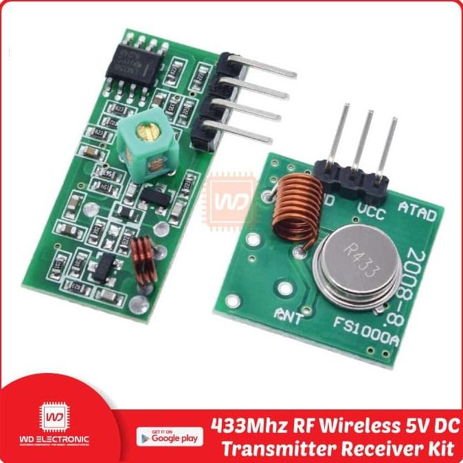 Jual Module 433Mhz RF Wireless Transmitter and Receiver kit 5V DC ...