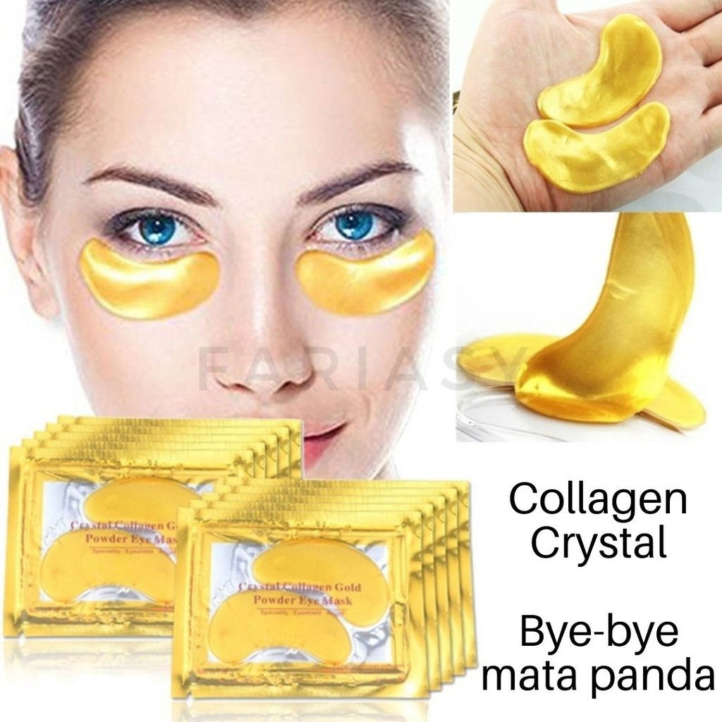 Jual Masker Mata Kolagen Crystal Collagen Gold Anti Aging Powder Eye Mask Shopee Indonesia