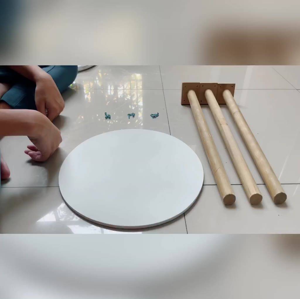 Jual meja kayu rakit kaki tiga | Shopee Indonesia