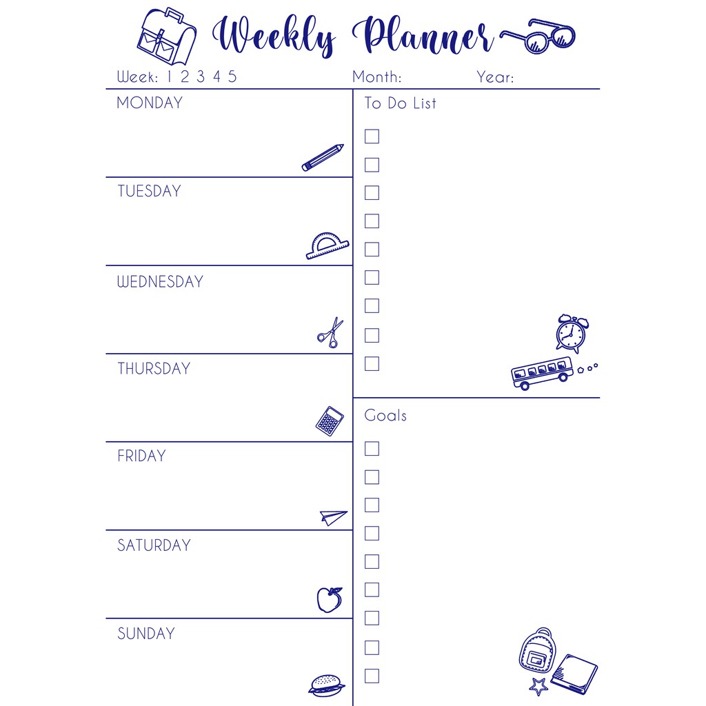 Jual Acrylic Weekly Planner dan To Do List (FREE Custom Nama) | Shopee ...