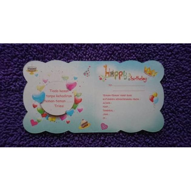 Jual Kartu Undangan Ultah Anak - Invitation Card - Perlengkapan Pesta ...