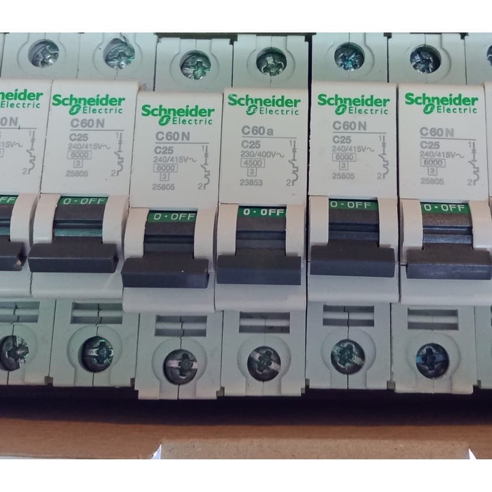 Jual Mcb 25A C60N /C60A 1P Kepala Hitam Schneider | Shopee Indonesia