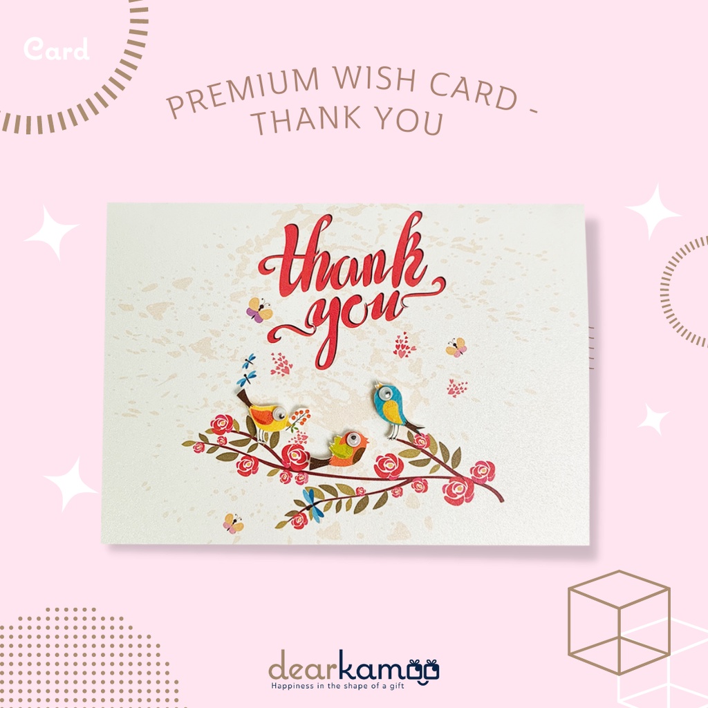 Jual Premium Wish Card Thank You Kartu Ucapan Terimakasih Ungkapan