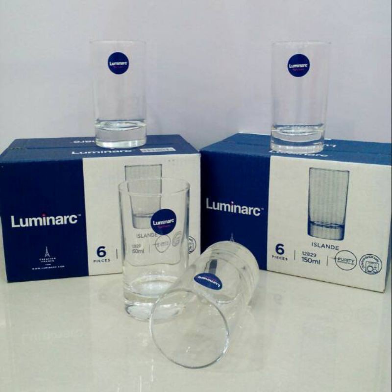 Jual Luminarc Gelas Tumbler Islande 15 Cl 6 Pcs Original E5878 Shopee Indonesia 6062