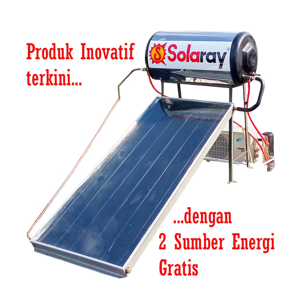 Jual Solar Water Heater . Pemanas Air Tenaga Surya/Matahari . Solaray200L  Combo | Shopee Indonesia