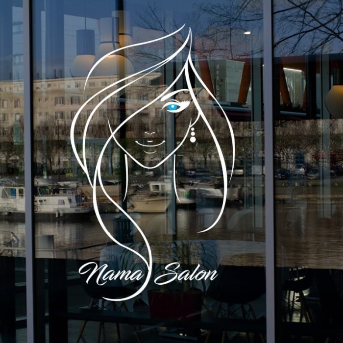 Jual Stiker Custom Beauty Sticker Kaca Dinding Salon Kecantikan Wanita