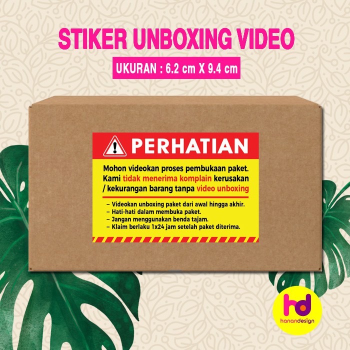 Jual Stiker Unboxing Video Label Box Packaging | Shopee Indonesia