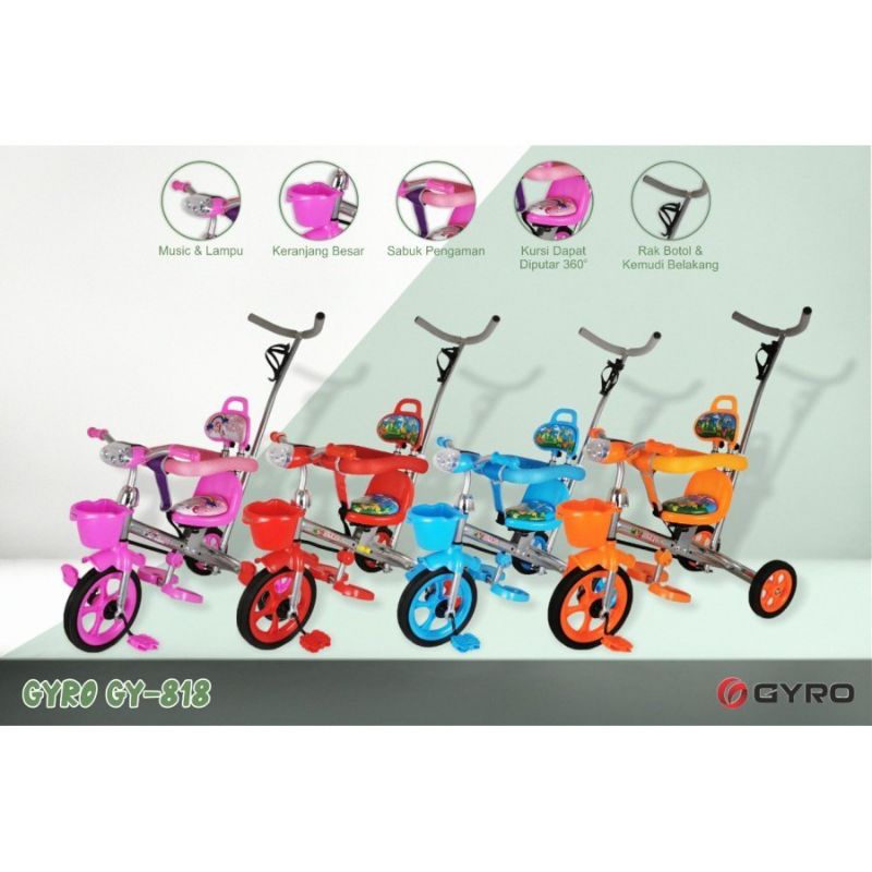Jual SEPEDA RODA TIGA GYRO 818 | Shopee Indonesia