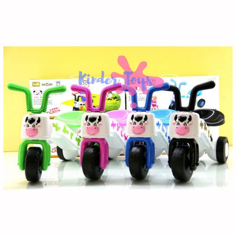 Jual Mainan Sepeda Sapi Balita Push Bike Tricyle Cow | Shopee Indonesia