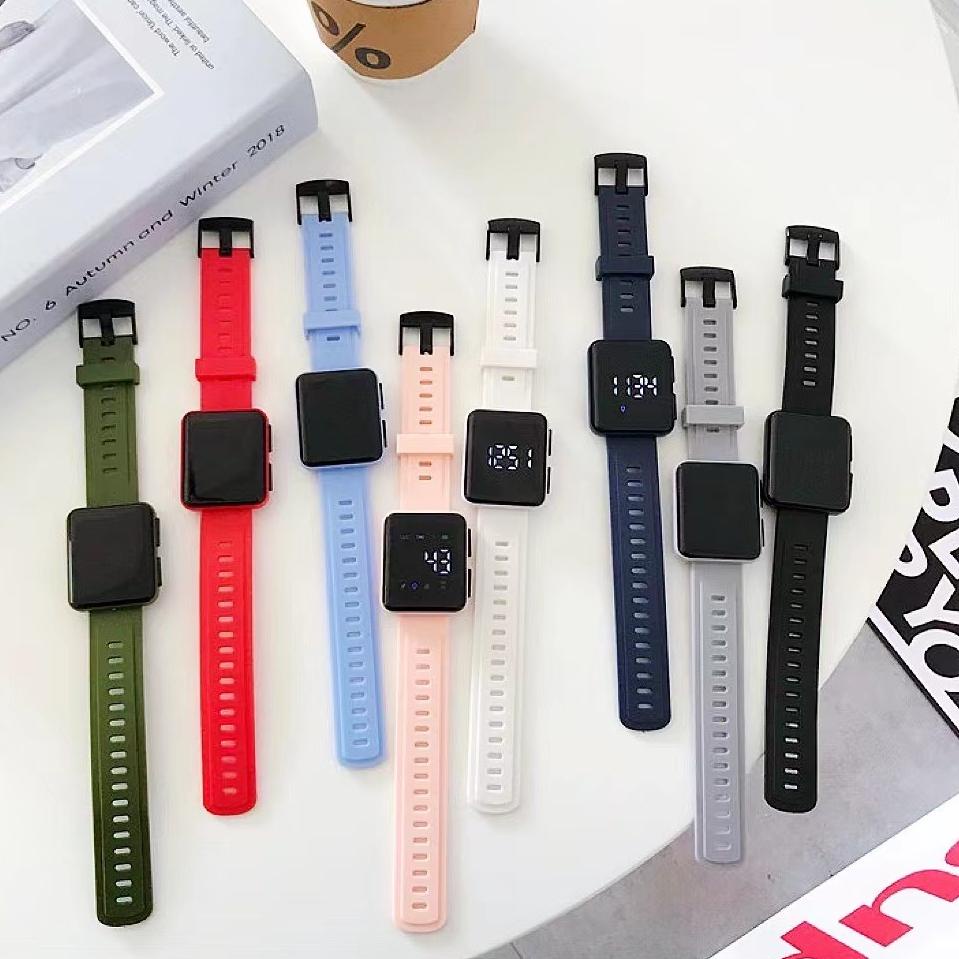 Jual 0Q9 Jam Tangan Digital Wanita Karet Elektronik Sentuh Fashion ...