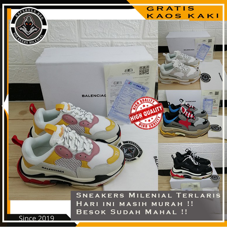Jual Balenciaga Triple S Sepatu Sneakers Wanita Size 37-40 Made In ...