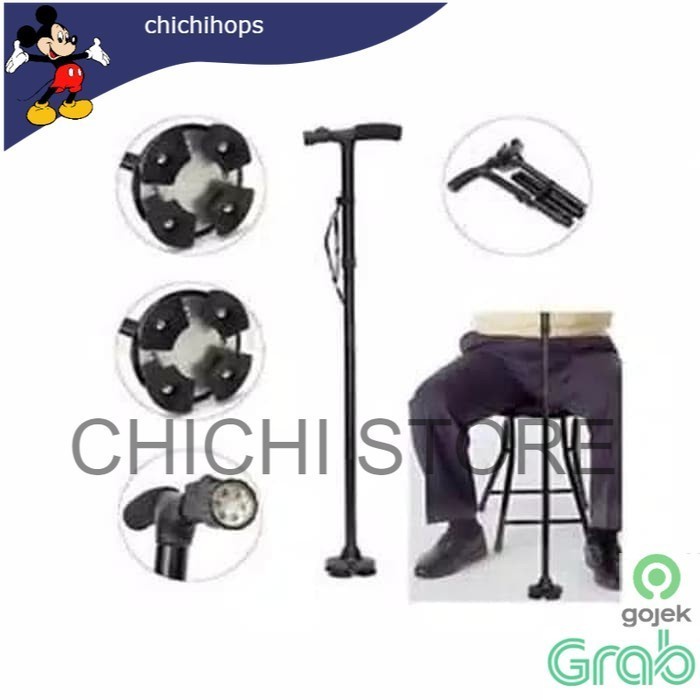 Jual modern folding cane alat tongkat bantu jalan CC | Shopee Indonesia