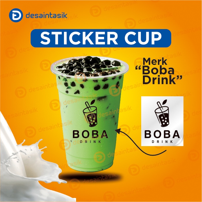 Jual Stiker Transparan Cup Minuman Boba Drink Ready Stock Shopee Indonesia 8052