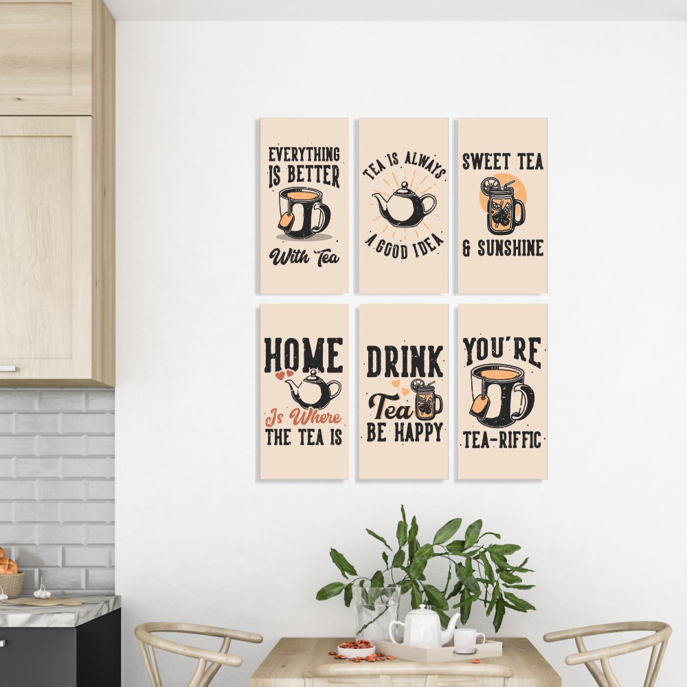 Jual Hiasan Dinding Dapur Kitchen Tema Teh Tea Wall Decor Aesthetic