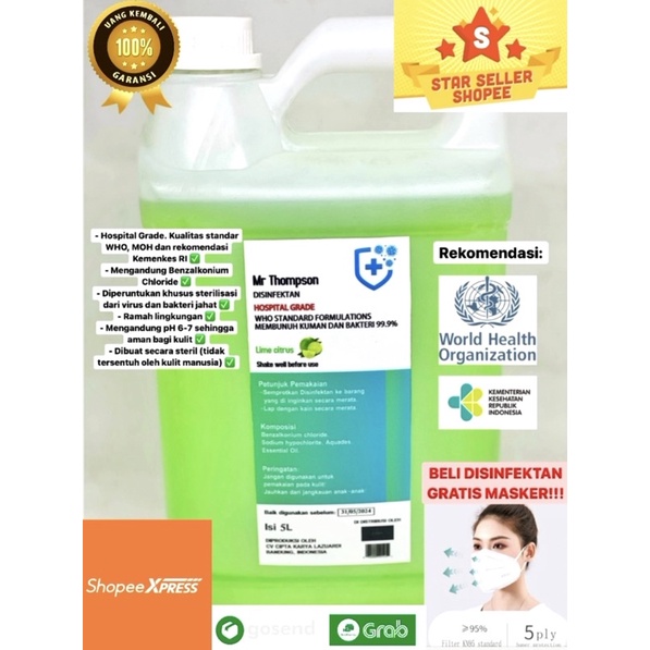 Jual Disinfektan/disinfectant Isi 5 Liter | Shopee Indonesia