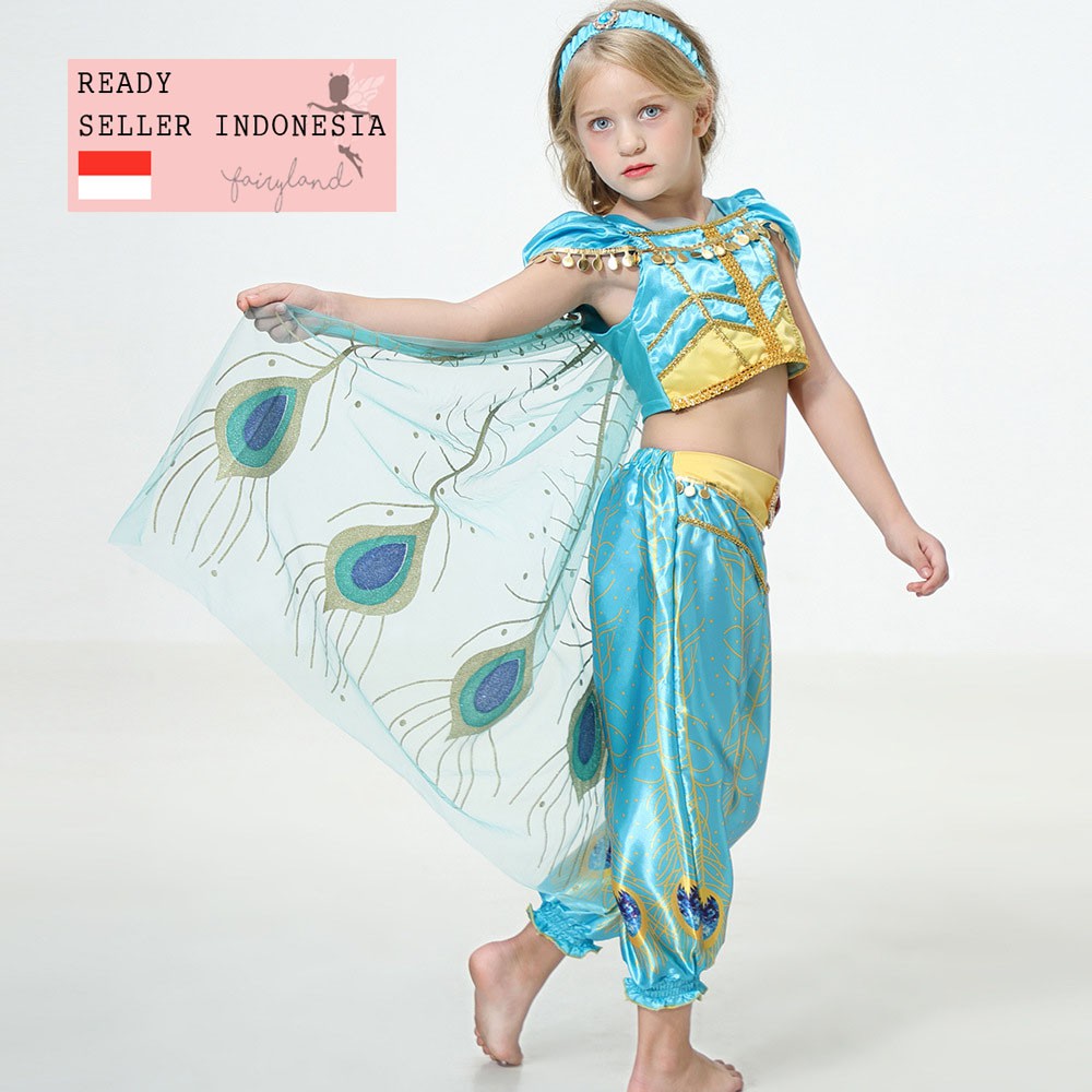 Jual Kostum Gaun Putri Princess Jasmine Aladdin Rok Pesta Ulang Tahun ...