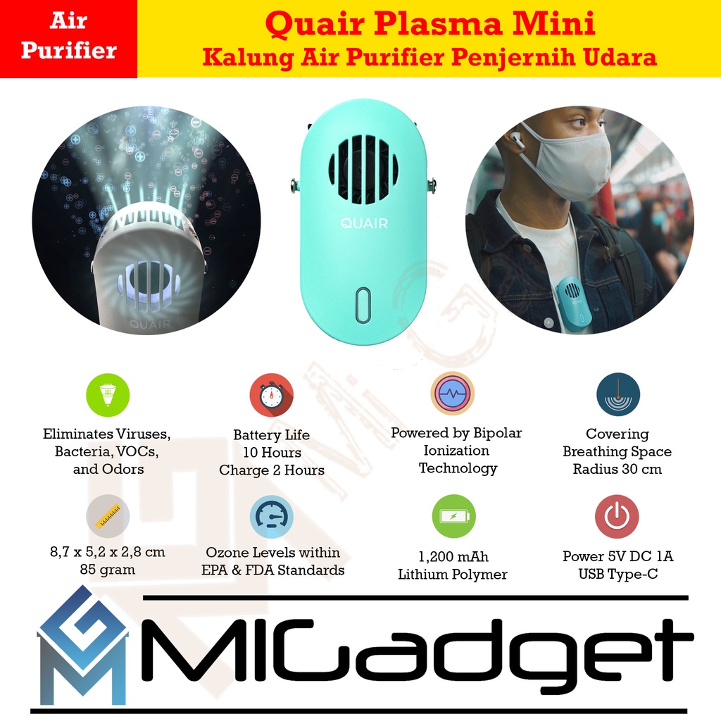 Quair plasma mini wearable deals air purifier