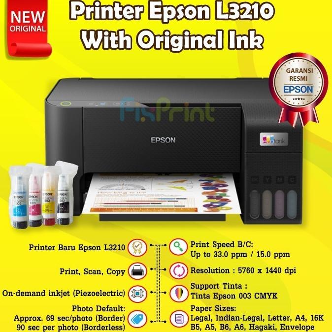 Jual PRINTER EPSON L3210 L-3210 L 3210 PENGGANTI L3110 PRINT SCAN COPY ...