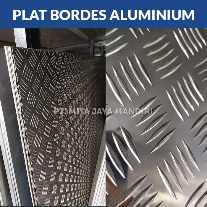 Jual Besi Plat Bordes Aluminium Kembang Mm X Mm X Mm Shopee Indonesia