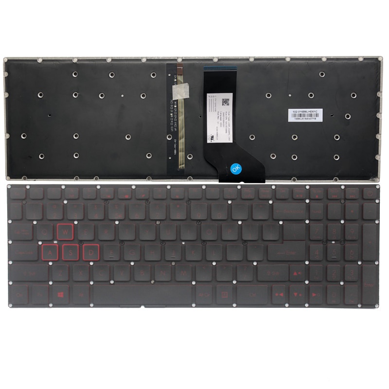 PC US RU Tastiera Retroilluminata Per Acer Nro 5 AN515