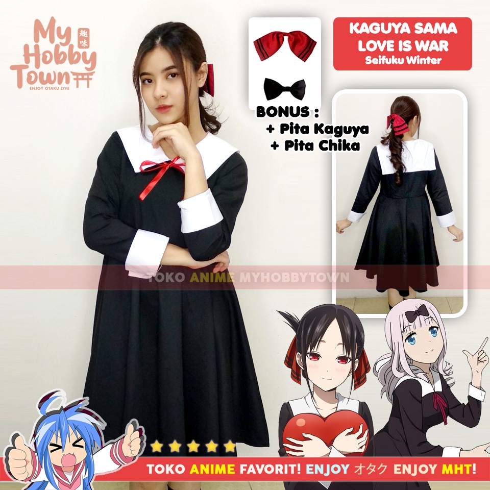 Kostum Cosplay Anime Seifuku Kaguya-sama Love Is War - Kaguya Shinomiya  Chika Fujiwara Seragam Sekolah