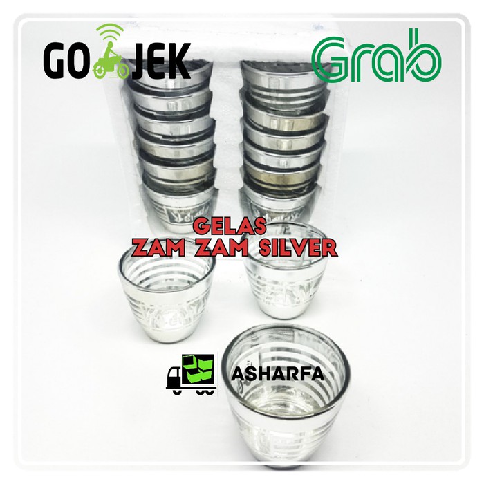 Jual Berkualitas Gelas Cucing Air Zam Zam Silver Gelas Arab Murah Gilaa Shopee Indonesia 4356