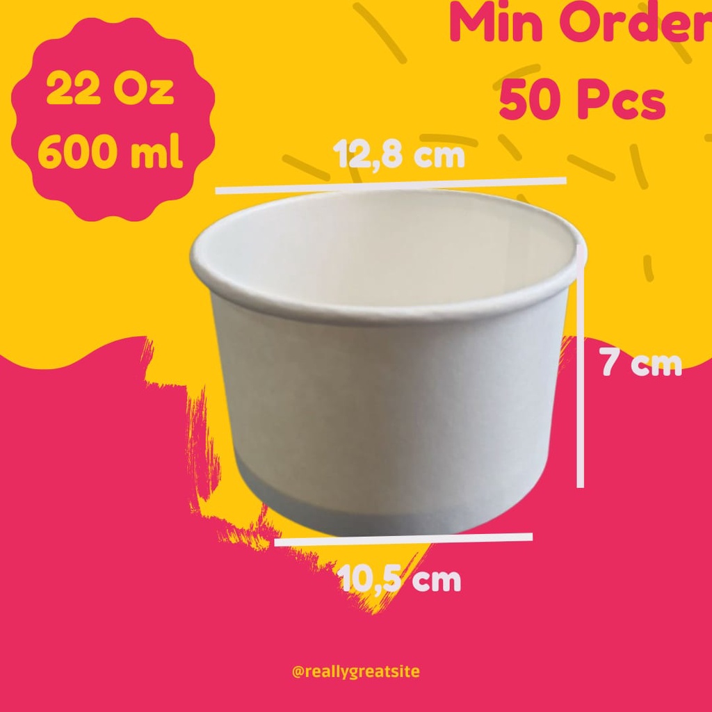 Jual Mangkok Mangkuk Wadah Tempat Paper Papper Cup Rice Bowl Plastik ...