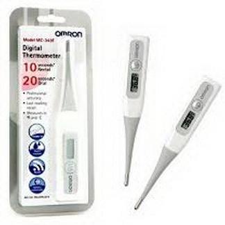 OMRON MC-343F-E Thermomètre Digital Flex Temp - Mesure Rapide Orale, Axillaire Et Rectale