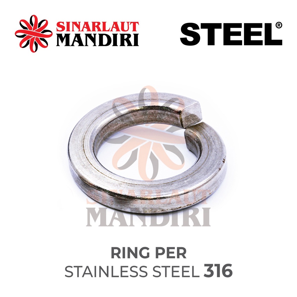 Jual Ring Ver Stainless Steel 316 / Ring Per SS / Spring Washer M12 (1/ ...