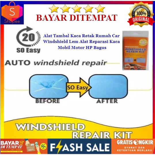 Jual Alat Reparasi Tambal Kaca Retak Mobil Rumah Car Windshield Repair ...