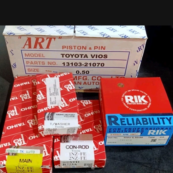 Jual PAKET TURMES TOYOTA VIOS TOYOTA YARIS PISTON RING PISTON METAL