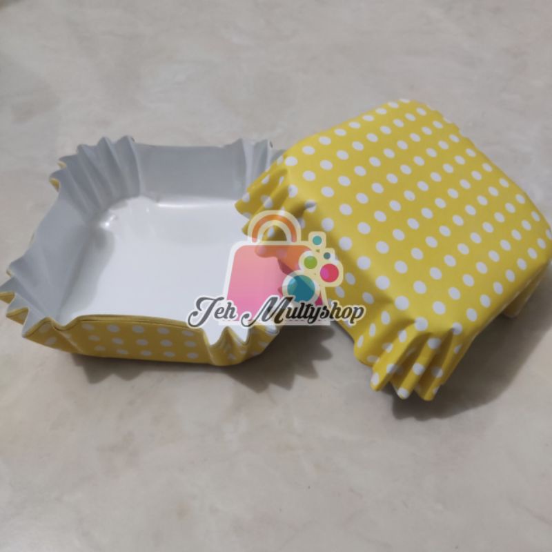 Jual Paper cup case square/kotak laminasi (windmill/polkadot/brown) isi ...