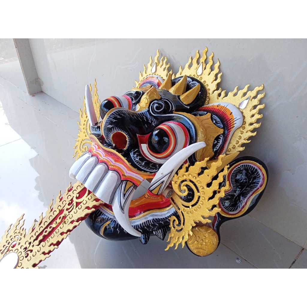 Jual Tapel Topeng Rangda Warna Hitam Lengkap Dengan Aksesoris Lidah ...
