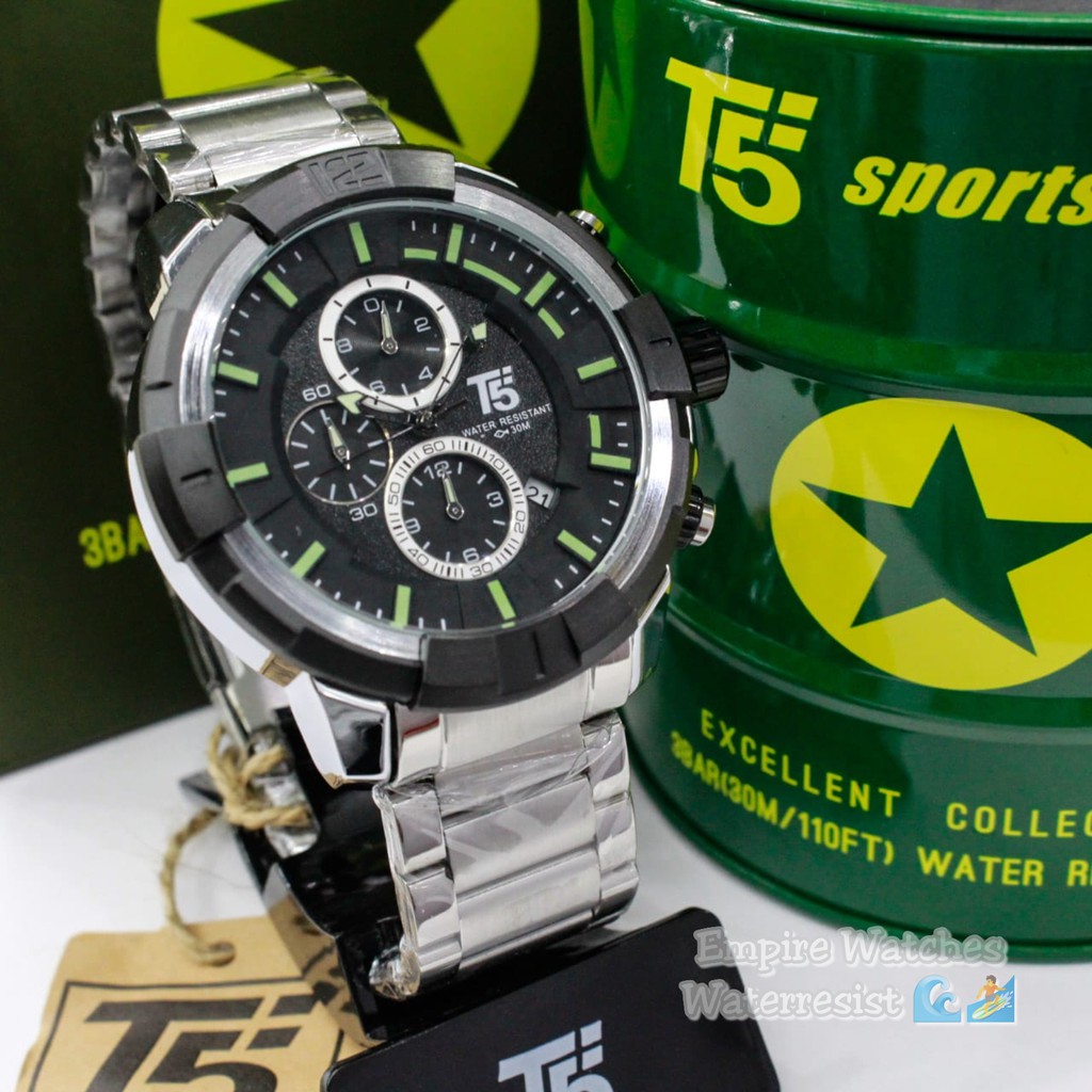 Jual Jam Tangan T5 H3815G 3815 H3815 Pria Cowok Analog Chrono dan