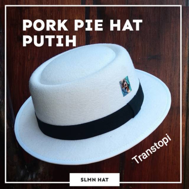 Jual Terclass Topi Fedora Pie Hat Topi Bulat Pork Pie Topi Keren