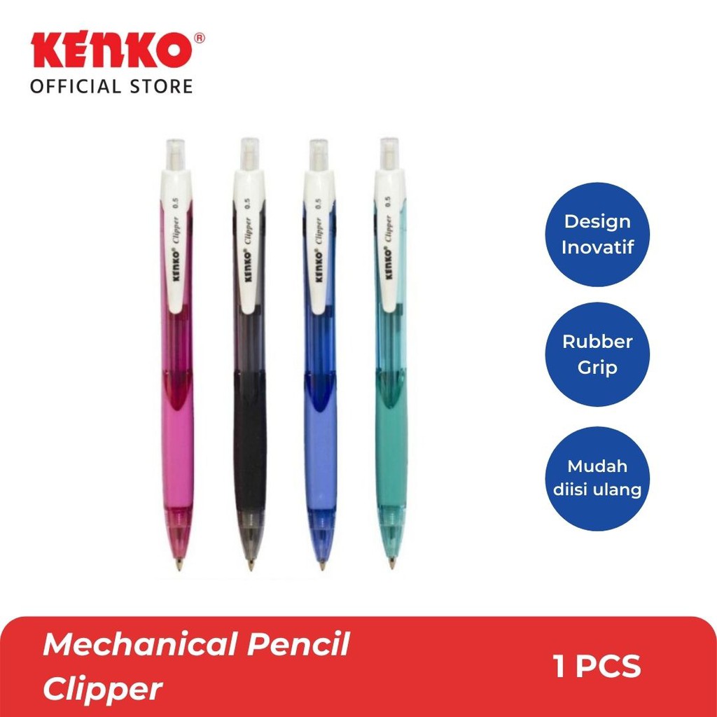 KENKO MECHANICAL PENCIL/Pensil Mekanik MP-CLIPPER (0.5Mm) Random Color