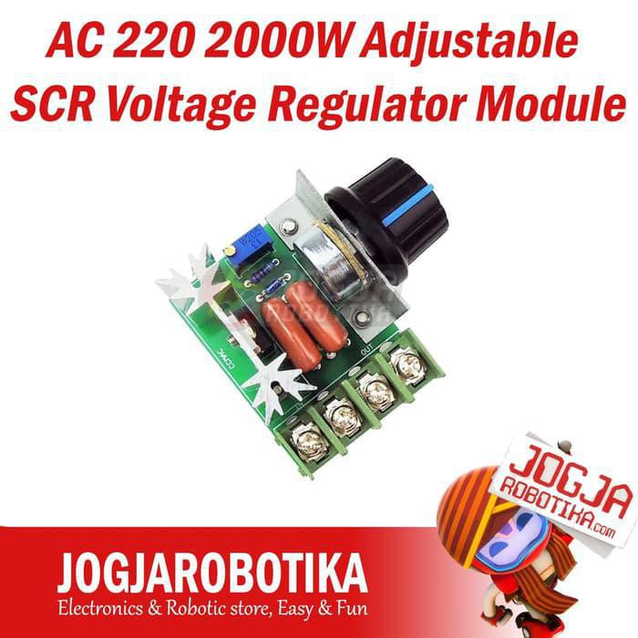 Jual AC 220 2000W Adjustable SCR Voltage Regulator Module Dimmer PWM ...