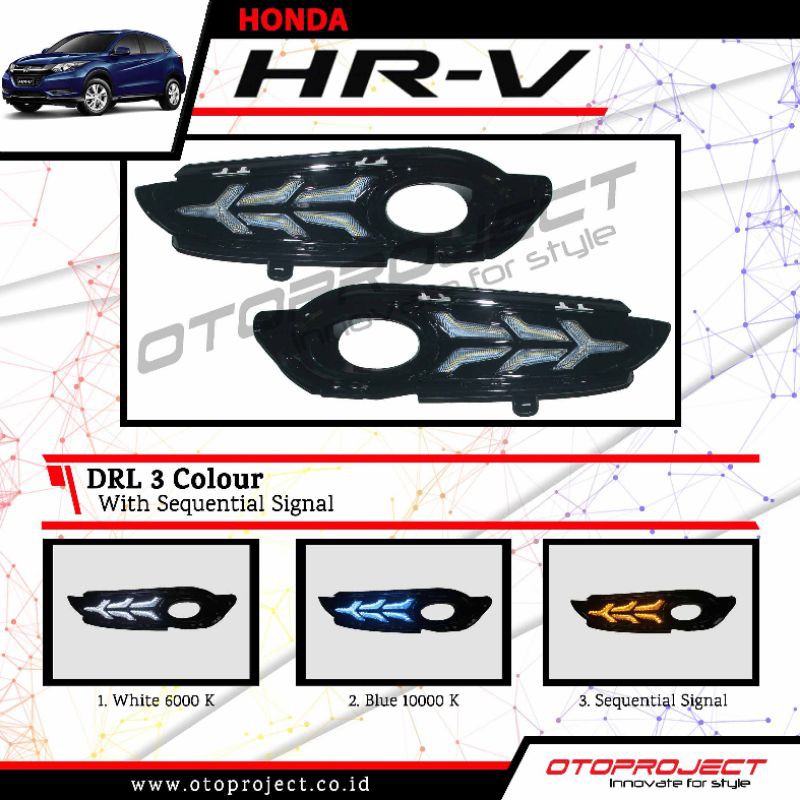 Jual Lampu Led Drl Foglamp Honda Hrv Led Drl Foglamp Honda Hr V Colour Shopee Indonesia