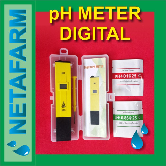 Jual Alat Ukur PH Meter Digital + Ph Buffer / Tester Air & Hidroponik