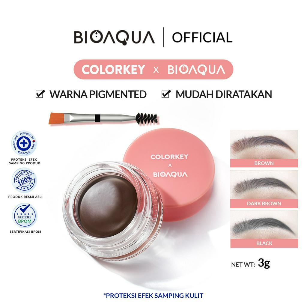 Jual COLORKEY x BIOAQUA Eyebrow Gel Make Up Eyebrow Pomade Cream Alis