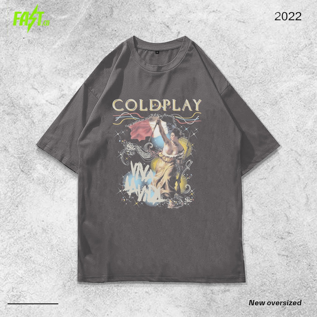 Jual Kaos Coldplay Oversized I hear Jerusalem Bells Baju Band