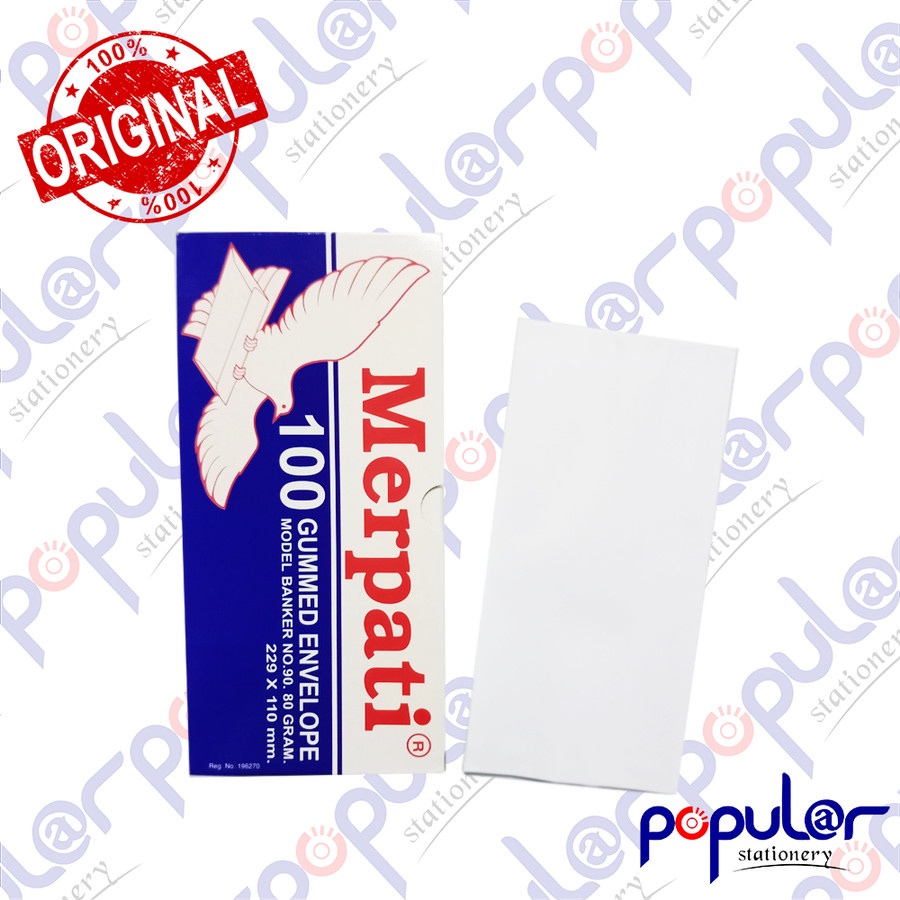 Jual Amplop Putih Polos Merpati Panjang Biru Isi Lembar Shopee Indonesia