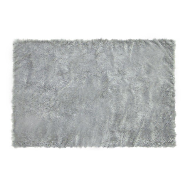 Jual Square Grey Fur Rug Karpet Bulu Shopee Indonesia