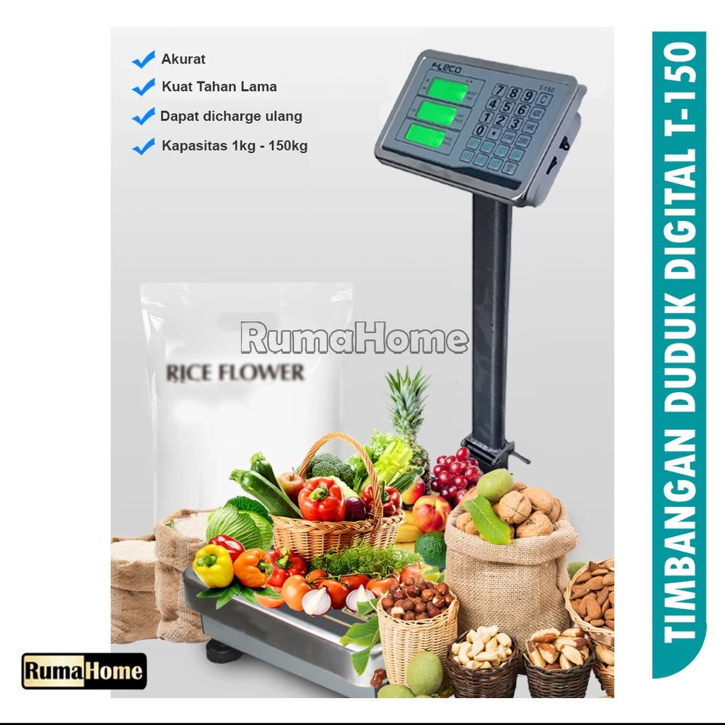 Timbangan duduk digital kapasitas 150kg / bisa di charge ulang GARANSI 1 TAHUN - foto 1