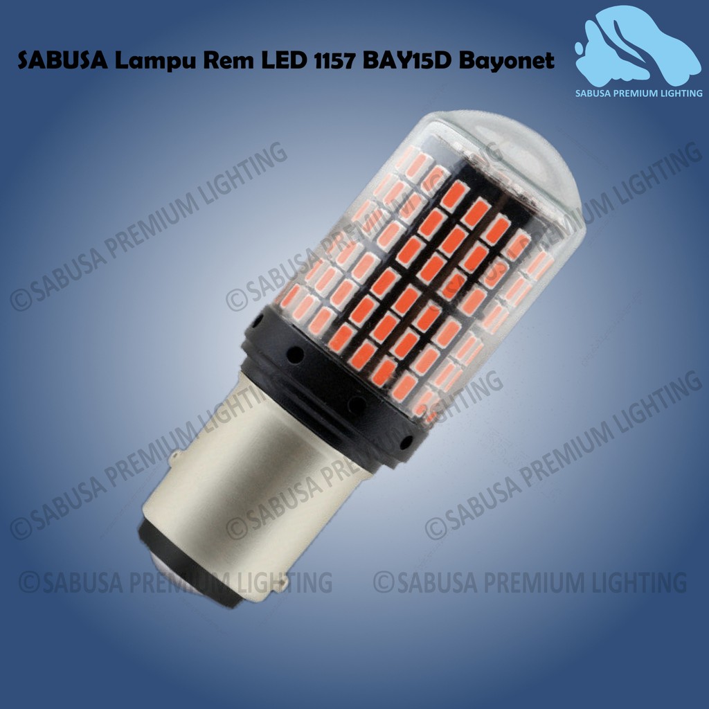 Jual Lampu Rem Stop Belakang Motor Mobil Strobo Led 144 Titik Smd 1157